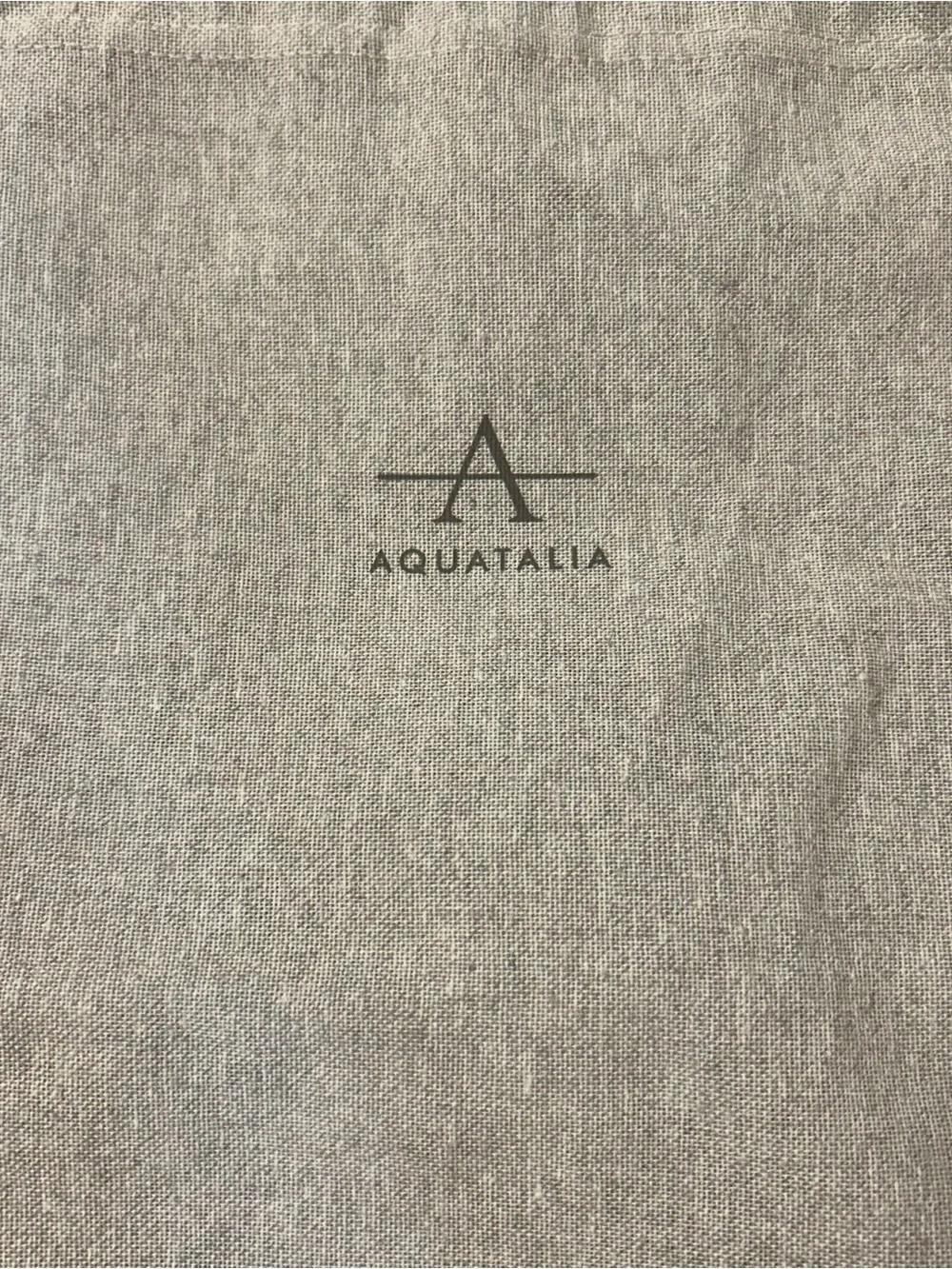 Aquatalia Neutral Gray Logo Dust Bag